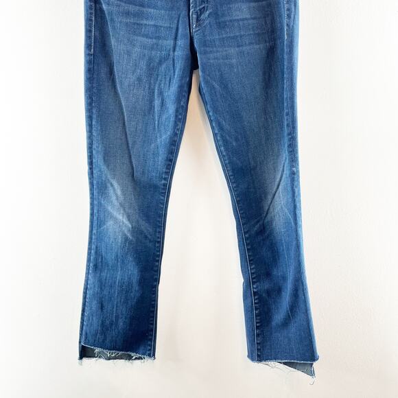 Mother The Insider Crop Step Fray High Rise Jeans Good For You Blue 26 - Picture 13 of 13